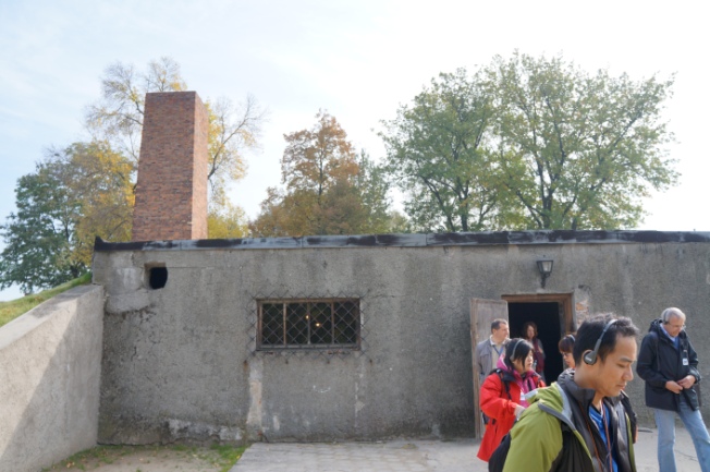 The exterior of the gas chamber